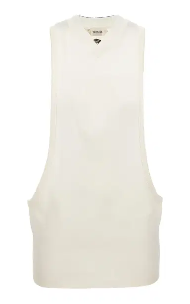 Versace V-Neck Cotton-Jersey Tank Top | Thumbnail 1 Versace V-Neck Cotton-Jersey Tank Top | Thumbnail 1