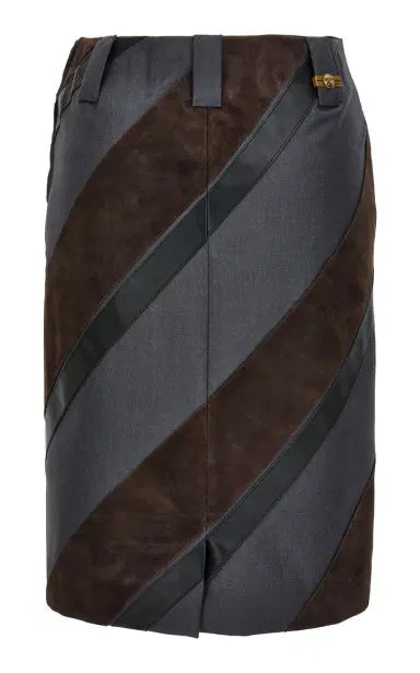 Versace Suede-Effect Leather Pencil Skirt | Thumbnail 2