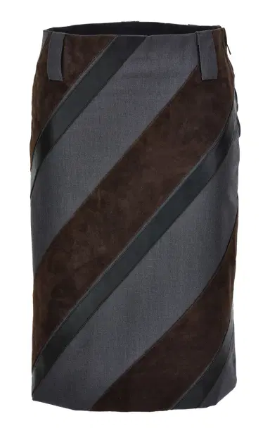 Versace Suede-Effect Leather Pencil Skirt | Thumbnail 3