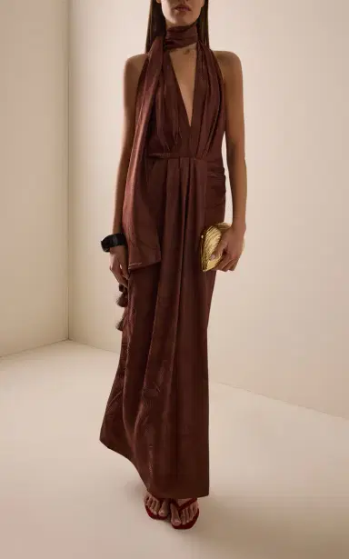 Johanna Ortiz Wildly Beautiful Satin Maxi Dress | Thumbnail 2