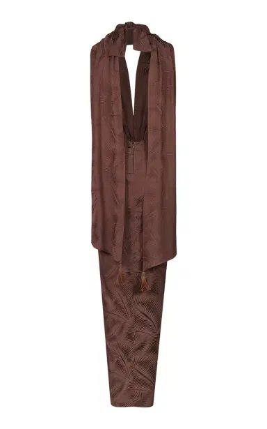 Johanna Ortiz Wildly Beautiful Satin Maxi Dress | Thumbnail 6