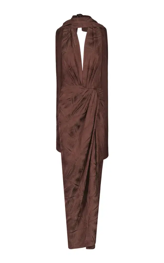 Johanna Ortiz Wildly Beautiful Satin Maxi Dress