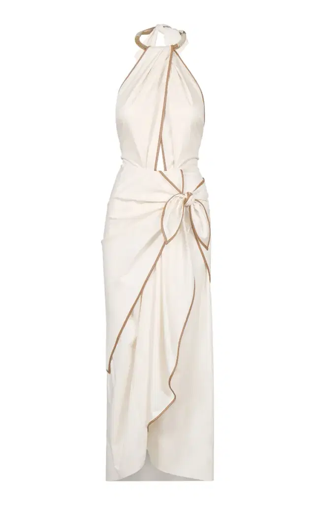 Johanna Ortiz Centro del Cielo Cotton-Blend Maxi Dress