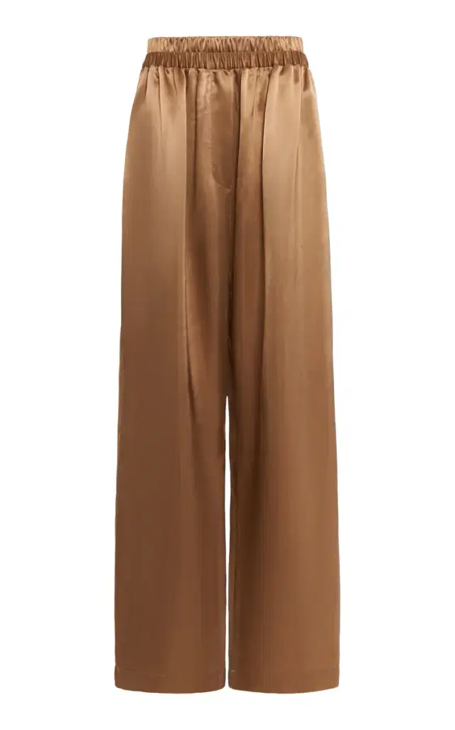 Ferragamo Satin Wide-Leg Trousers