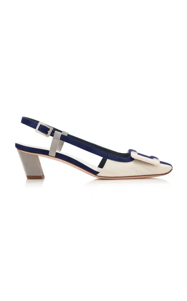 Stripes Slingbacks - Blue