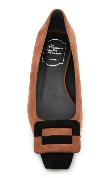 Roger Vivier Belle Vivier Duo Buckle Suede Ballet Flats | Thumbnail 4