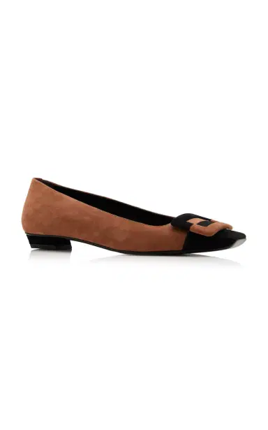 Roger Vivier Belle Vivier Duo Buckle Suede Ballet Flats | Thumbnail 5