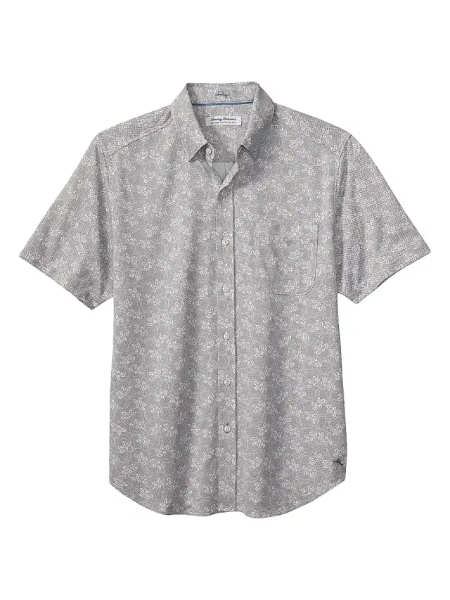 Men's San Lucio Lotus Short-Sleeve Shirt - Storm Gray
