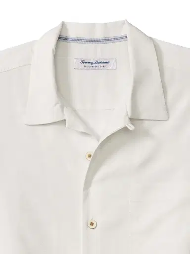 Tommy Bahama Men's Coastal Ease Jacquard Shirt - White - Size Small | Thumbnail 2