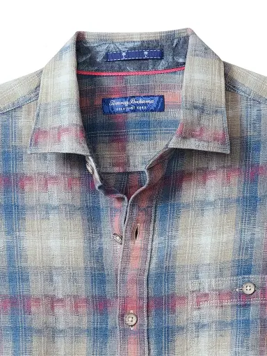 Tommy Bahama Men's Palo Alto Plaid Classic-Fit Shirt - Shellrossa | Thumbnail 2 Tommy Bahama Men's Palo Alto Plaid Classic-Fit Shirt - Shellrossa | Thumbnail 2