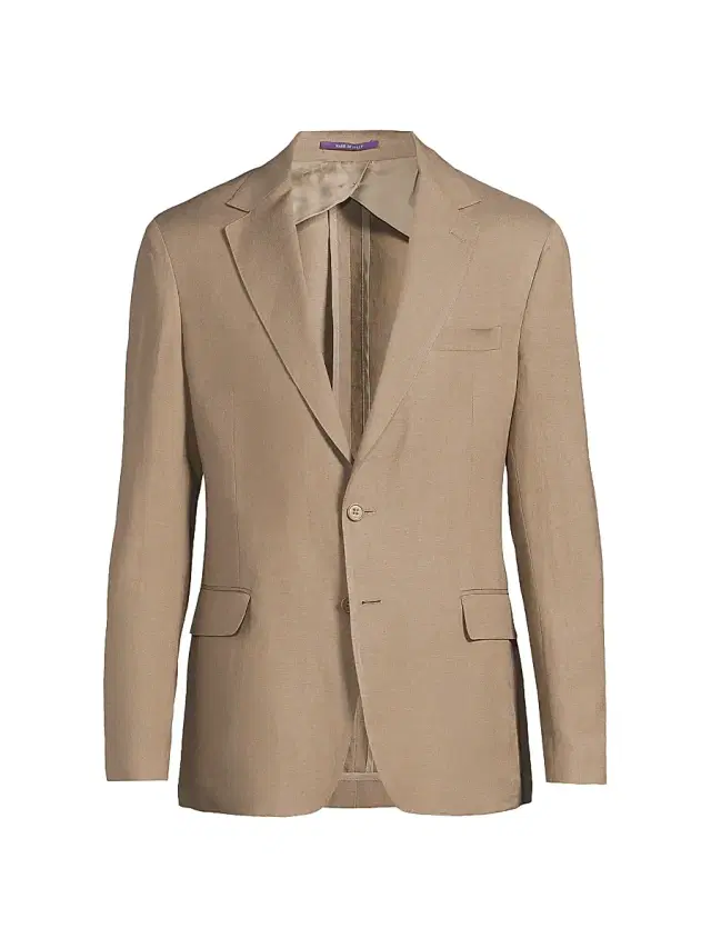 Ralph Lauren Purple Label Men's Hadley Silk-Linen Single-Breasted Jacket