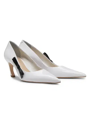 22élevé Women's 65MM Contrast Bow-Detail Patent Leather Pumps | Thumbnail 2 22élevé Women's 65MM Contrast Bow-Detail Patent Leather Pumps | Thumbnail 2