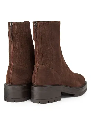 Aquazzura Women's Saint Honroe Suede Combat Boots - Espresso - Size 10.5 | Thumbnail 3