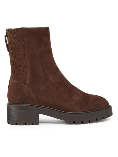 Aquazzura Women's Saint Honroe Suede Combat Boots - Espresso - Size 10.5 | Thumbnail 1