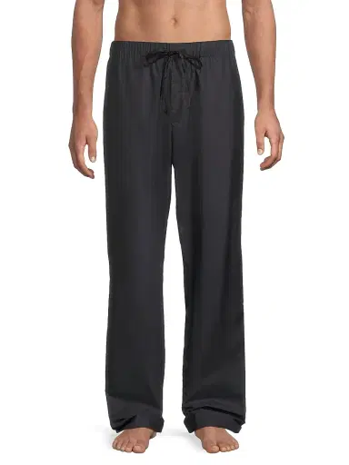 Fleur du Mal Men's Cotton Poplin Pajama Pants - Black Smoke - Size Medium | Thumbnail 3
