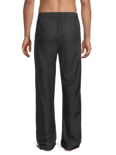 Fleur du Mal Men's Cotton Poplin Pajama Pants - Black Smoke - Size Medium | Thumbnail 5