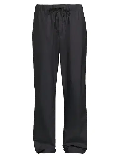 Fleur du Mal Men's Cotton Poplin Pajama Pants - Black Smoke - Size Medium | Thumbnail 1