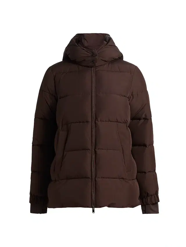 Reiss Women's Fee Short Puffer Coat - Chocolate Brown