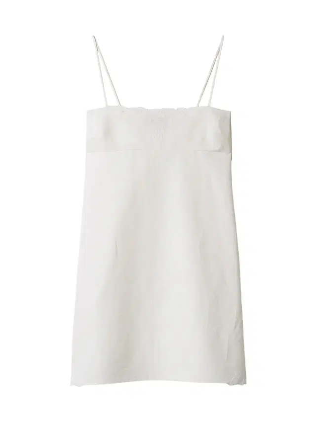 Women's Embroidered Slubbed Canvas Mini-Dress - White