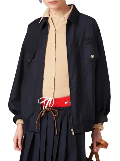 Miu Miu Women's Batavia Blouson Jacket | Thumbnail 2 Miu Miu Women's Batavia Blouson Jacket | Thumbnail 2