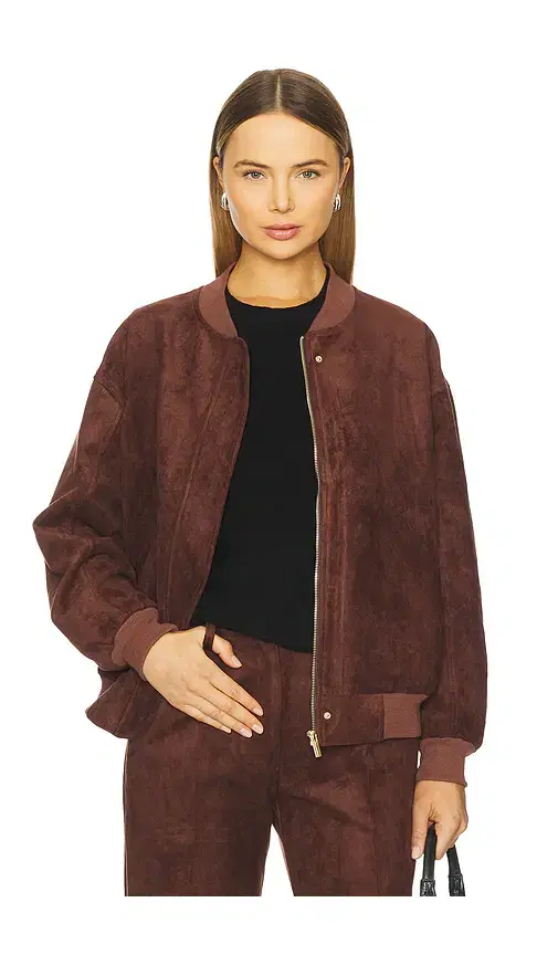 Amanda Uprichard x REVOLVE Vero Suede Bomber Jacket
