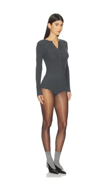 self-portrait Grey Wool Knit Playsuit | Thumbnail 2