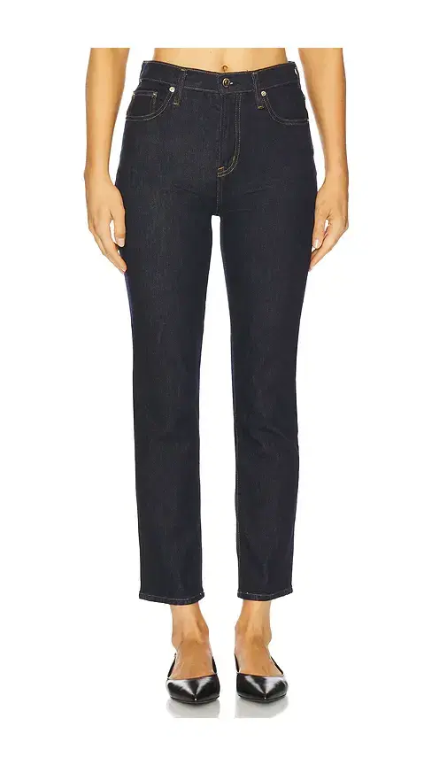 Bri High Rise Slim Straight Ankle Jeans