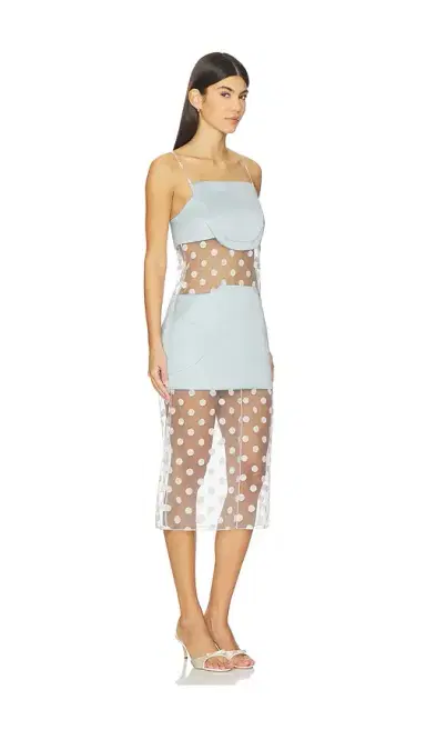 Prabal Gurung Sheer Panelled Slip Midi Dress | Thumbnail 2