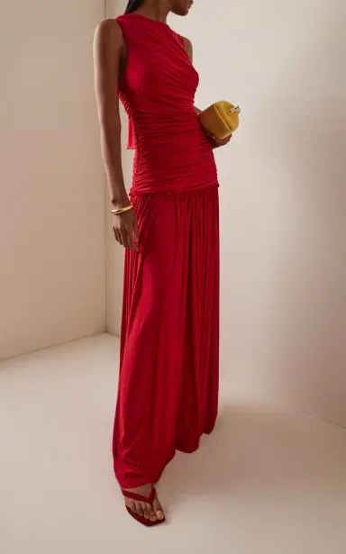 SIEDRÉS Exclusive Alina Ruched Jersey Maxi Dress | Thumbnail 2 SIEDRÉS Exclusive Alina Ruched Jersey Maxi Dress | Thumbnail 2