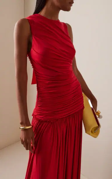 SIEDRÉS Exclusive Alina Ruched Jersey Maxi Dress | Thumbnail 3 SIEDRÉS Exclusive Alina Ruched Jersey Maxi Dress | Thumbnail 3