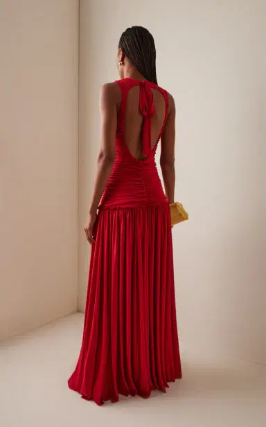 SIEDRÉS Exclusive Alina Ruched Jersey Maxi Dress | Thumbnail 4 SIEDRÉS Exclusive Alina Ruched Jersey Maxi Dress | Thumbnail 4