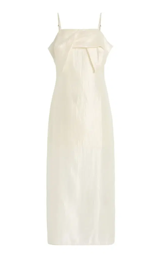 Porcha Draped Taffeta Midi Dress