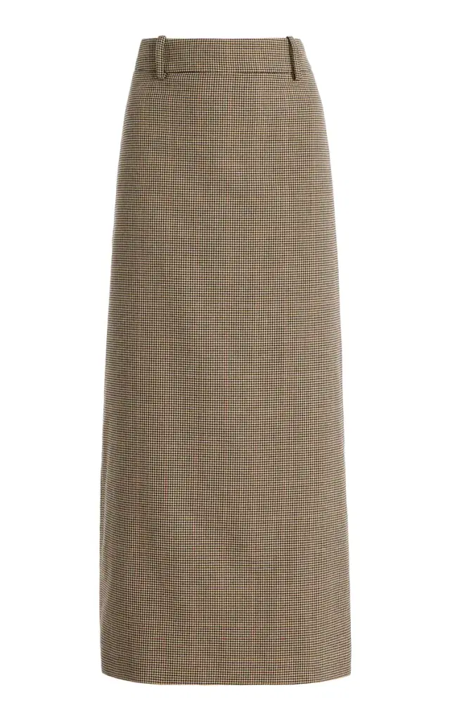 Alrose Houndstooth Midi Skirt