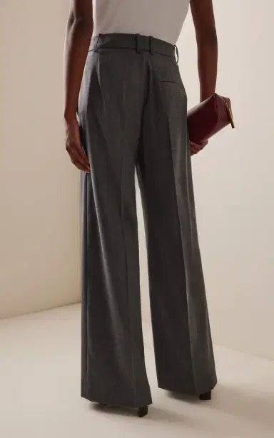 The Frankie Shop Brickell Wool-Blend Flannel Trousers | Thumbnail 4 The Frankie Shop Brickell Wool-Blend Flannel Trousers | Thumbnail 4