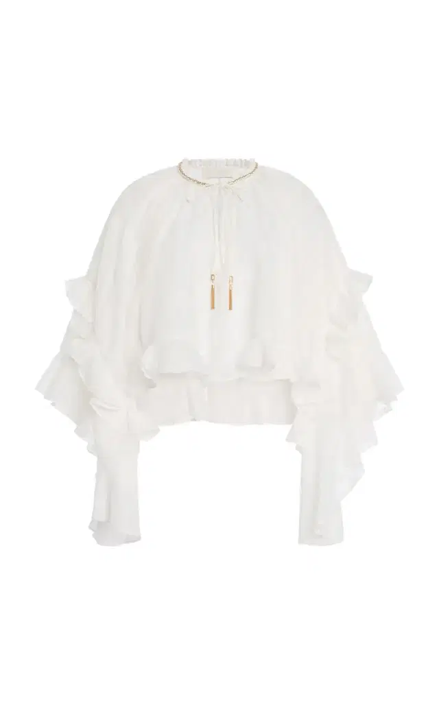Daylight Ruffled Cotton-Blend Blouse