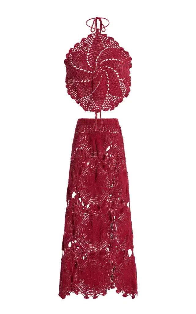 Exclusive Libre Crocheted Cotton Skirt Set