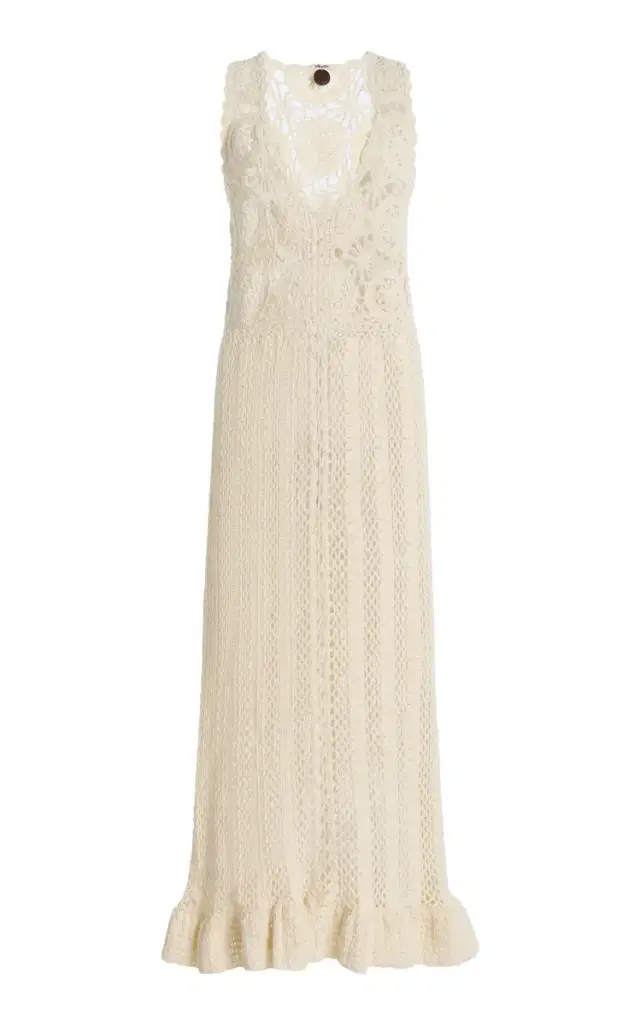 Exclusive Azul Crocheted Cotton Maxi Dress