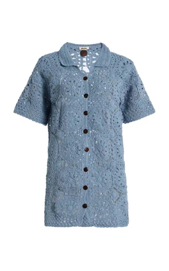 Exclusive Mitir Crocheted Cotton Mini Dress