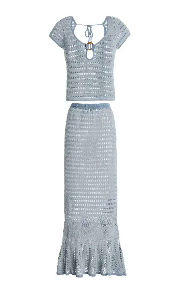 Exclusive Crocheted Cotton Skirt Set