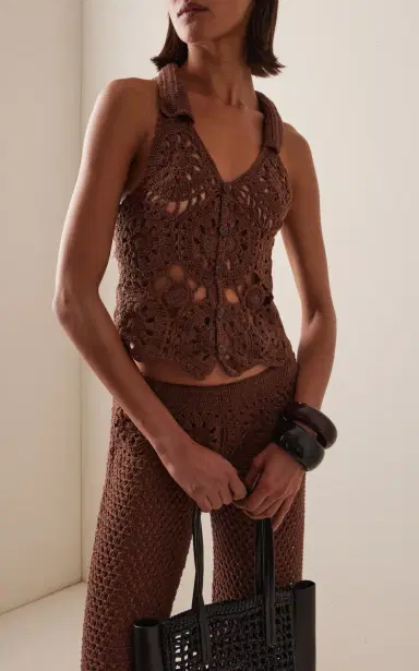 Akoia Swim Exclusive Crocheted Cotton Pant Set | Thumbnail 2