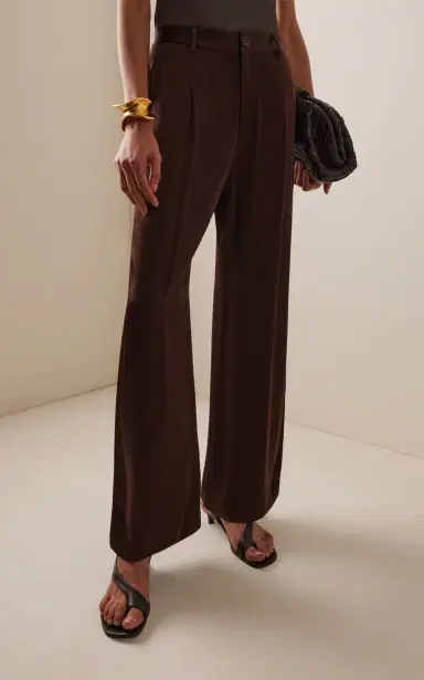 Lapointe Relaxed Pleated Satin Pants | Thumbnail 3
