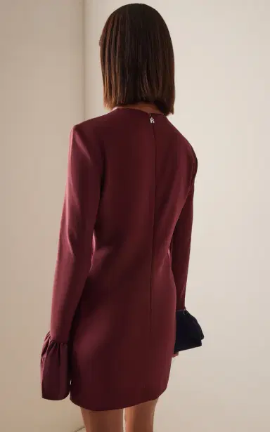 ROTATE Satin-Trimmed Crepe Mini Dress | Thumbnail 4