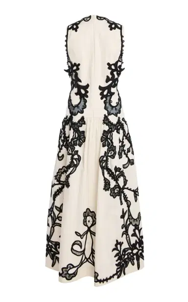 Ulla Johnson Sonali Embroidered Cotton Midi Dress | Thumbnail 6