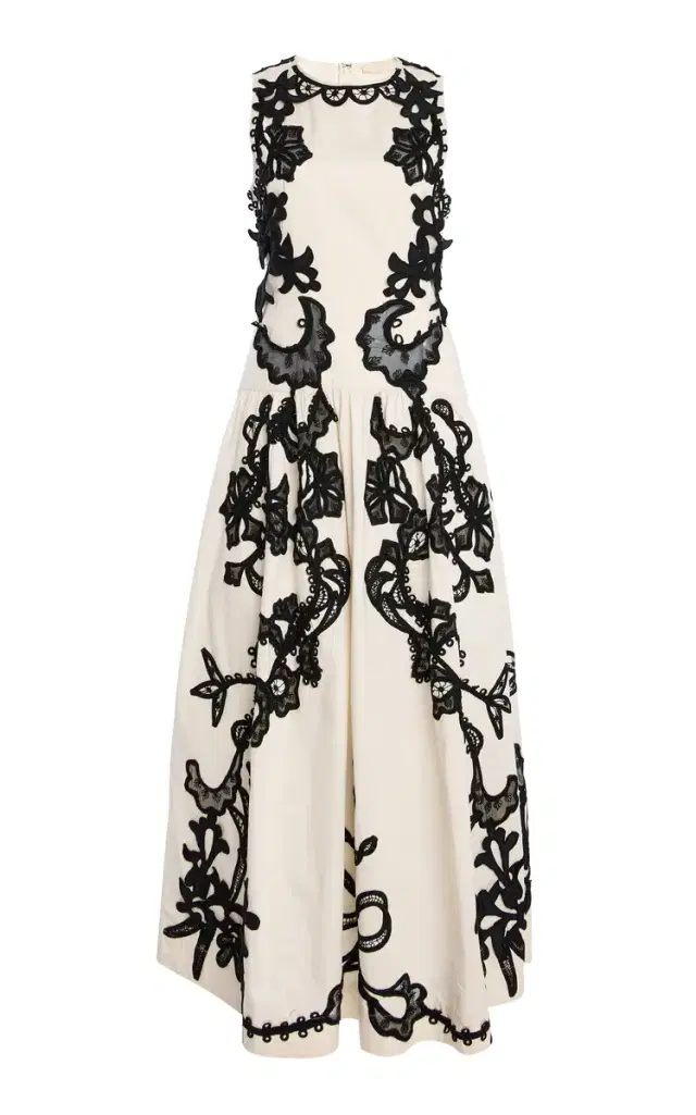 Sonali Embroidered Cotton Midi Dress Sonali Embroidered Cotton Midi Dress