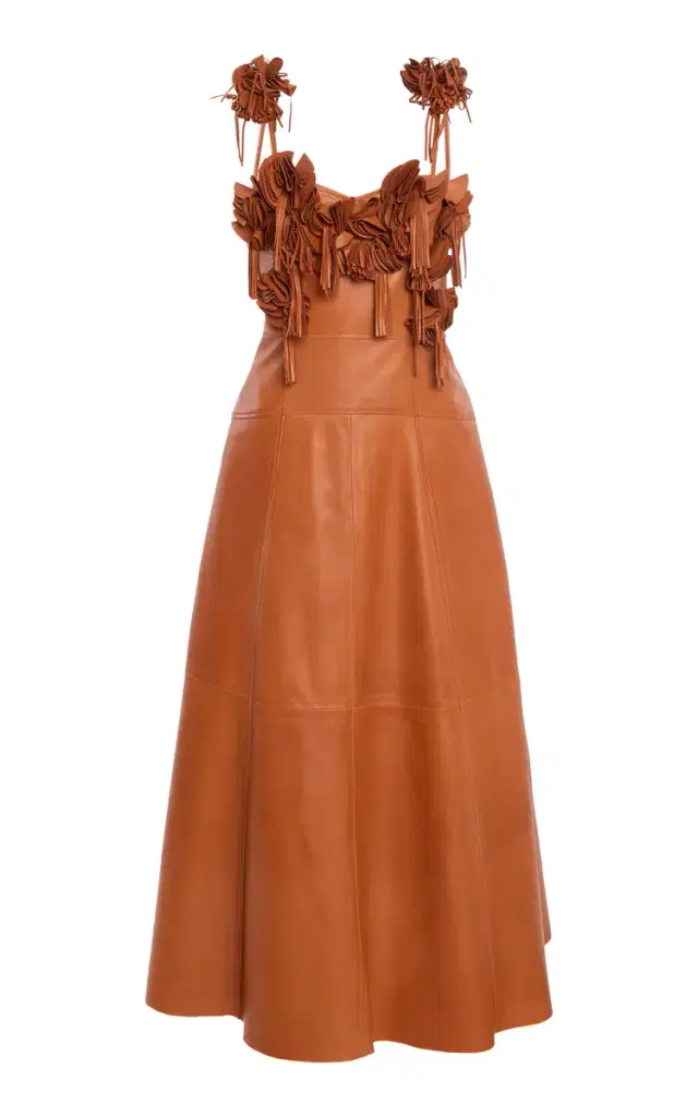 Sabrina Leather Midi Dress