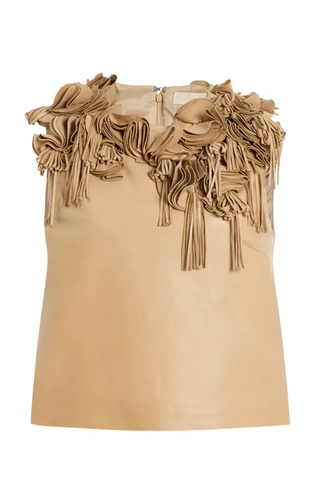 Ulla Johnson Marlowe Floral Leather Top