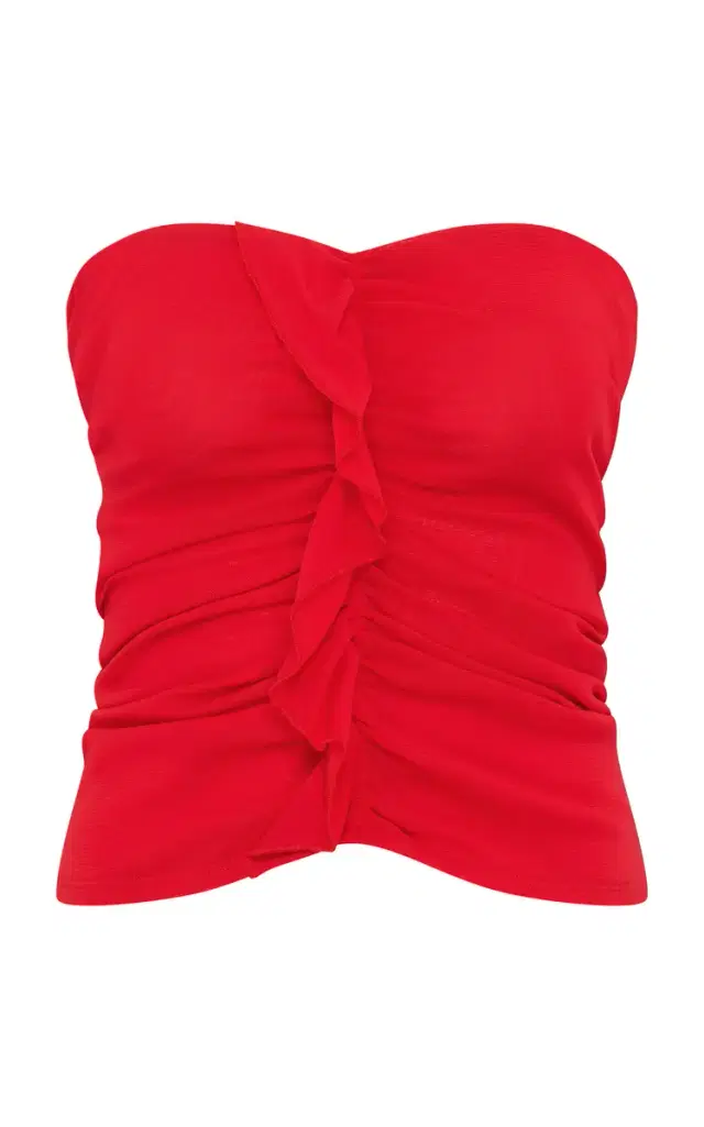 Minimal Ruffle Tube Top