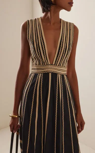 Ulla Johnson Palermo Embroidered Cotton Midi Dress | Thumbnail 3