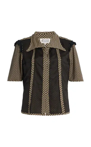 Maison Margiela Checked Knit Shirt | Thumbnail 1 Maison Margiela Checked Knit Shirt | Thumbnail 1