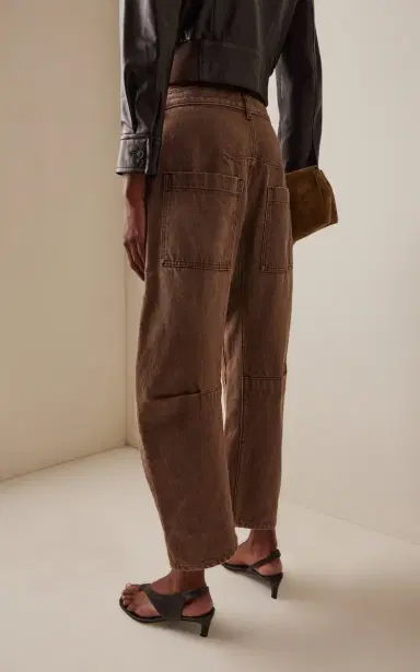NILI LOTAN Shon Rigid Mid-Rise Barrel-Leg Jeans | Thumbnail 4
